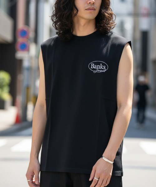 BANKS(バンクス)の「TANK/BANKS JOURNAL/バンクスジャーナル タンクトップ バックプリント ロゴタンク サーフ ストリート ビーチ アウトドア(タンクトップ・メンズ・ブラック/オリーブ/オフホワイト・X-LARGE/MEDIUM/LARGE)」の7枚目の写真