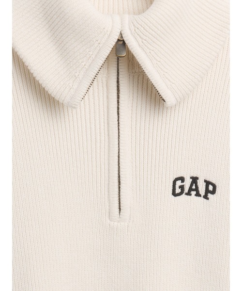 GAP（ギャップ）の「リラックスフィット GAPロゴ ハーフジップ プルオーバー クロップドセーター（ニット/セーター・レディース・ピンク/オフホワイト/グリーン/ブラック・S/M/XS/L/XL/XXS）」の12枚目の写真