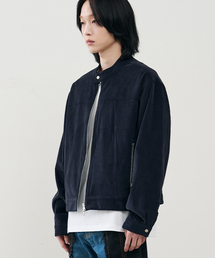 ARRAYED（アレイド）の「バーティカルバイカー クロップコーデュロイジャケット [NAVY]（デニムジャケット）」
