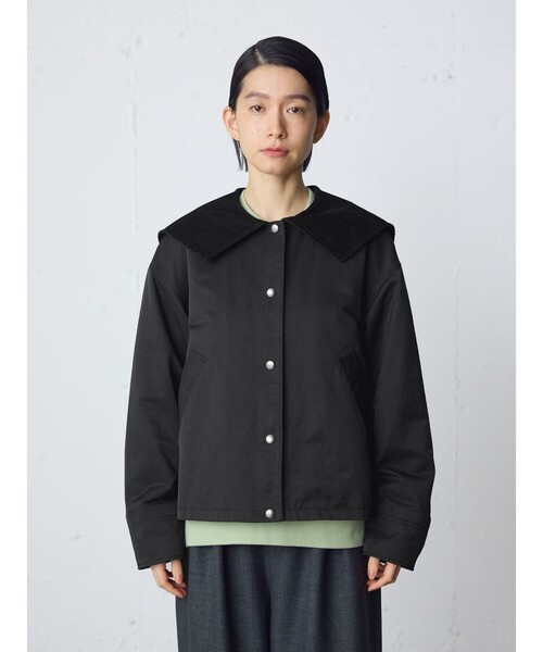 MidiUmi（ミディウミ）の「MidiUmi パッドハンティングジャケット（ダウンジャケット/コート・レディース・チャコールグレー/アイボリー/ブラック・FREE）」の2枚目の写真