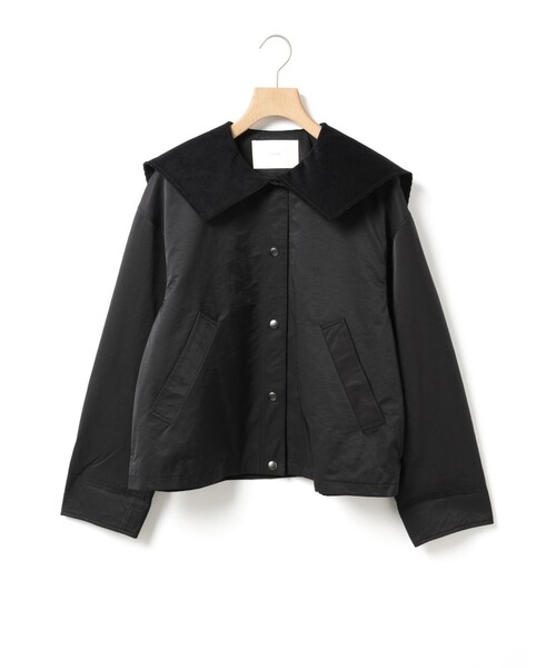 MidiUmi（ミディウミ）の「MidiUmi パッドハンティングジャケット（ダウンジャケット/コート・レディース・チャコールグレー/アイボリー/ブラック・FREE）」の4枚目の写真