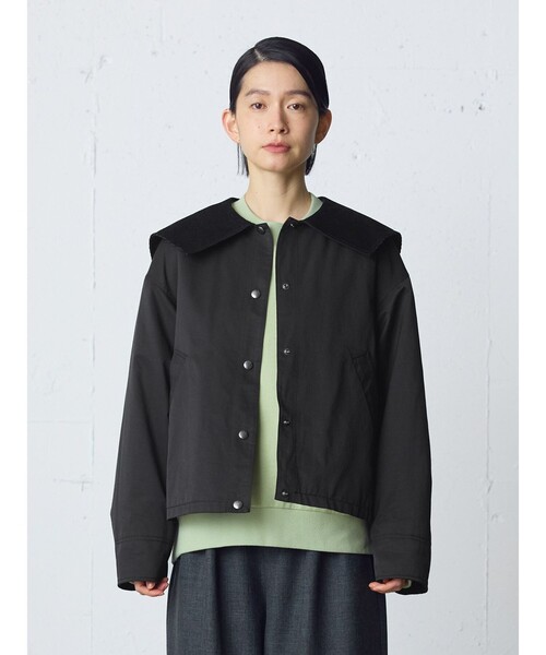 MidiUmi（ミディウミ）の「MidiUmi パッドハンティングジャケット（ダウンジャケット/コート・レディース・チャコールグレー/アイボリー/ブラック・FREE）」の8枚目の写真