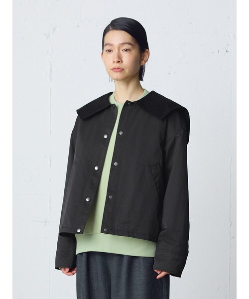 MidiUmi（ミディウミ）の「MidiUmi パッドハンティングジャケット（ダウンジャケット/コート・レディース・チャコールグレー/アイボリー/ブラック・FREE）」の9枚目の写真