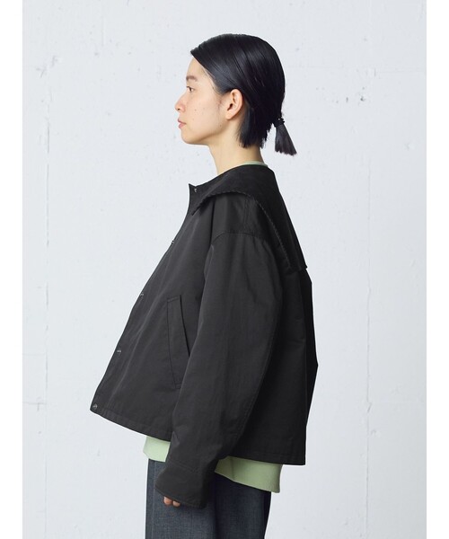 MidiUmi（ミディウミ）の「MidiUmi パッドハンティングジャケット（ダウンジャケット/コート・レディース・チャコールグレー/アイボリー/ブラック・FREE）」の10枚目の写真