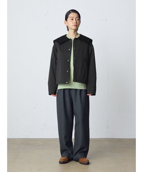 MidiUmi（ミディウミ）の「MidiUmi パッドハンティングジャケット（ダウンジャケット/コート・レディース・チャコールグレー/アイボリー/ブラック・FREE）」の13枚目の写真