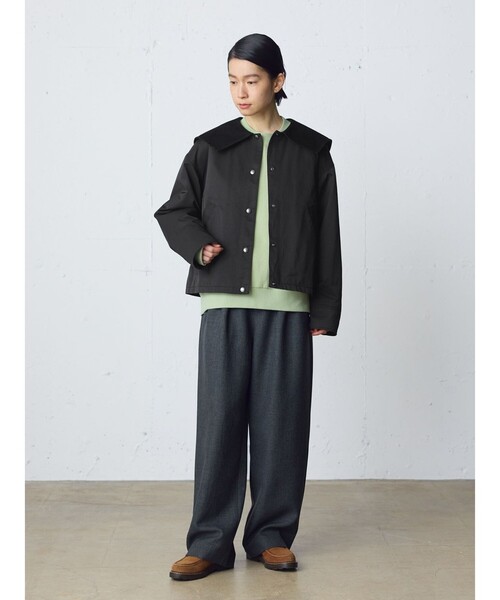 MidiUmi（ミディウミ）の「MidiUmi パッドハンティングジャケット（ダウンジャケット/コート・レディース・チャコールグレー/アイボリー/ブラック・FREE）」の14枚目の写真