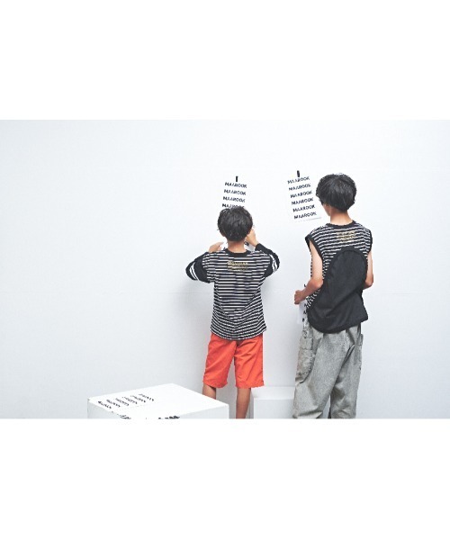 maarook（マルーク）の「ボーダーアーチフレンチスリーブランニング（その他トップス・キッズ・ブラック・160cm/150cm/140cm）」の13枚目の写真
