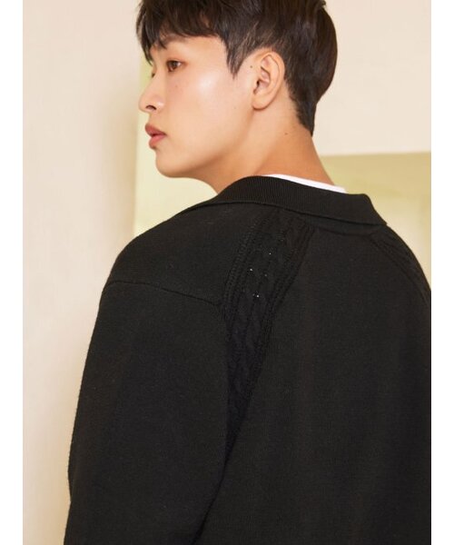 AYIHOLIC CASHMERE(アイホリックカシミア)の「ハーフジップポロニット ブラック #5COLOR(ニット/セーター・レディース・ブラック・L/M)」の5枚目の写真