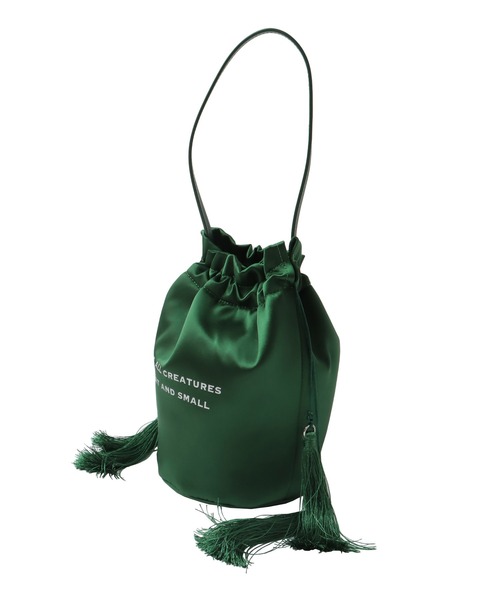 TSURU by Mariko Oikawa（ツルバイマリコオイカワ）の「TSURU by Mariko Oikawa / Lennon(サテン巾着バッグ WB-1264390)（ハンドバッグ・レディース・グリーン・FREE）」の5枚目の写真