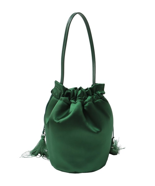 TSURU by Mariko Oikawa（ツルバイマリコオイカワ）の「TSURU by Mariko Oikawa / Lennon(サテン巾着バッグ WB-1264390)（ハンドバッグ・レディース・グリーン・FREE）」の6枚目の写真