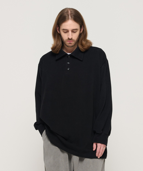 CARGOBROS(カーゴブロス)の「フルラバーオーバー長袖カラーTシャツ(ブラック)(ポロシャツ・メンズ・その他・FREE)」の6枚目の写真