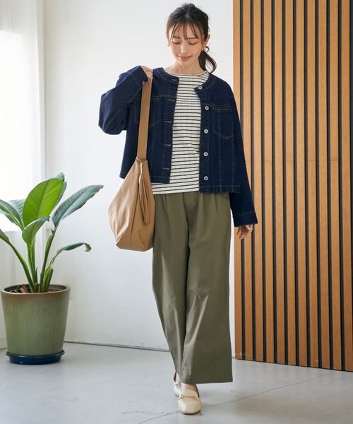 ikka(イッカ)の「合皮タッセル付きビッグショルダーバッグ(ショルダーバッグ・レディース・アイボリー/ブラック/モカ/ミント・FREE)」の9枚目の写真