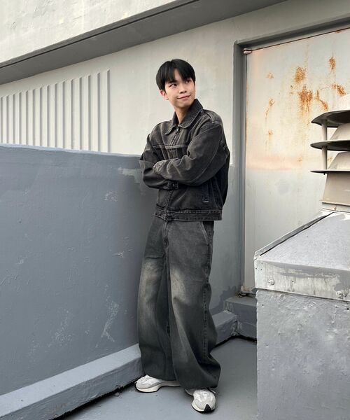 eastserviceshop(イーストサービスショップ)の「ESSウォッシュワイドデニムパンツ - グレー(デニムパンツ・レディース・グレー・FREE/48/50)」の7枚目の写真
