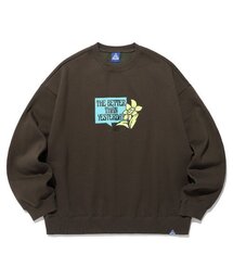 FLOWER BTY SWEATSHIRTS_BROWN(IK2DFMM458A)