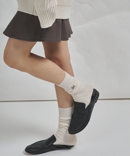 Whim Gazette(ウィムガゼット)の「刺繍ソックス(ソックス/靴下・レディース・オフホワイト/ブラック/ベージュ・FREE)」の15枚目の写真