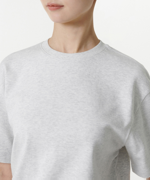 MUSINSA STANDARD WOMAN（ムシンサスタンダードウーマン）の「ウィメンズリラックスフィットクルーネックTシャツ[メランジライトグレー]（Tシャツ/カットソー・レディース・その他・MEDIUM/SMALL/X-SMALL/LARGE/X-LARGE）」の7枚目の写真