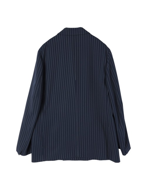 CULLNI（クルニ）の「Stripe Double Cloth Button-Tab Pocket Tailored Jacket（テーラードジャケット・メンズ・ネイビー/ブラック・0/1/2）」の7枚目の写真