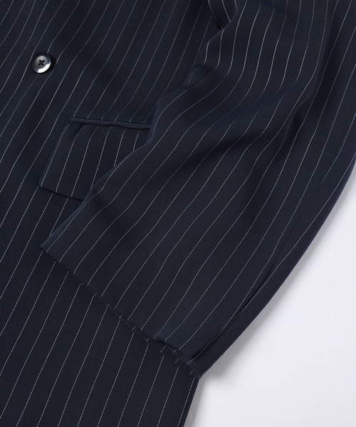CULLNI（クルニ）の「Stripe Double Cloth Button-Tab Pocket Tailored Jacket（テーラードジャケット・メンズ・ネイビー/ブラック・0/1/2）」の11枚目の写真