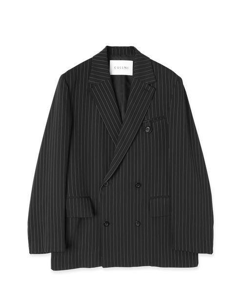 CULLNI（クルニ）の「Stripe Double Cloth Button-Tab Pocket Tailored Jacket（テーラードジャケット・メンズ・ネイビー/ブラック・0/1/2）」の13枚目の写真