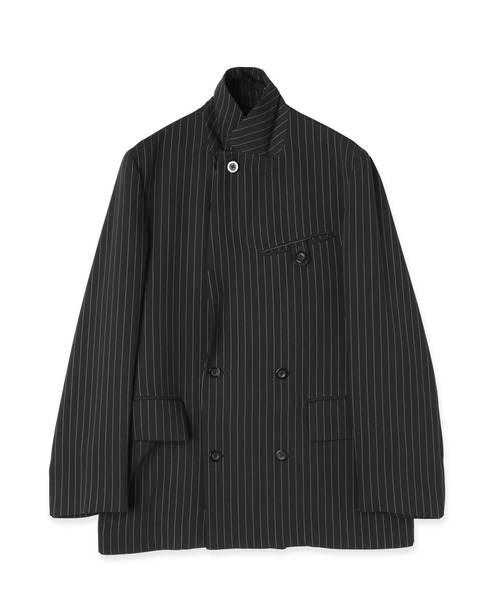 CULLNI（クルニ）の「Stripe Double Cloth Button-Tab Pocket Tailored Jacket（テーラードジャケット・メンズ・ネイビー/ブラック・0/1/2）」の14枚目の写真