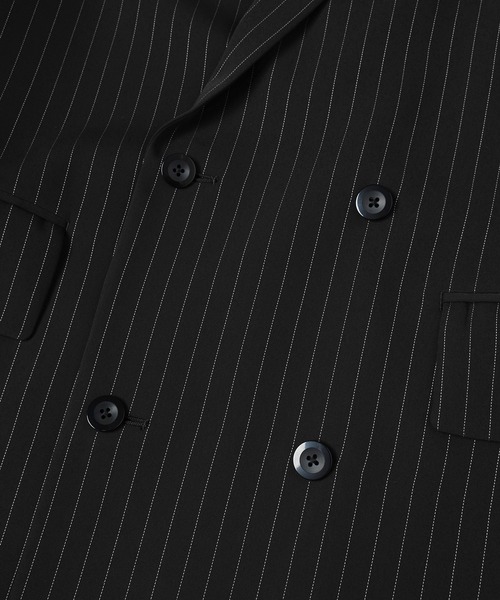 CULLNI（クルニ）の「Stripe Double Cloth Button-Tab Pocket Tailored Jacket（テーラードジャケット・メンズ・ネイビー/ブラック・0/1/2）」の19枚目の写真