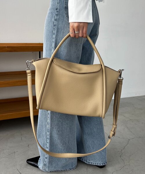 CAPRICIEUX LE'MAGE(カプリシューレマージュ)の「2SETフラップシュリンクバッグ(ショルダーバッグ・レディース・ベージュ/ブラック/アイボリー・FREE)」の17枚目の写真