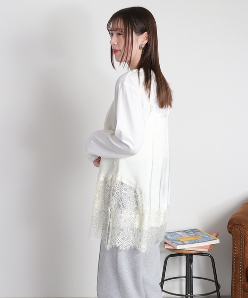 cepo(セポ)の「サテンレースキャミソール(キャミソール・レディース・ブラック/オフホワイト・M)」の19枚目の写真