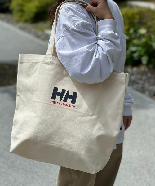HELLY HANSEN(ヘリーハンセン)の「【HELLY HANSEN】Organic Cotton Tote L(トートバッグ・メンズ・ブルー/ネイビー/グレー/ブラック/ピンク・ONE SIZE)」の4枚目の写真