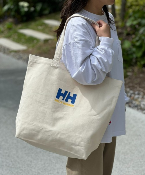 HELLY HANSEN(ヘリーハンセン)の「【HELLY HANSEN】Organic Cotton Tote L(トートバッグ・メンズ・ブルー/ネイビー/グレー/ブラック/ピンク・ONE SIZE)」の5枚目の写真