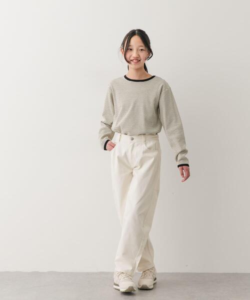 URBAN RESEARCH DOORS（アーバンリサーチドアーズ）の「『150サイズ』バレルパンツ(KIDS)（その他パンツ・キッズ・アイボリー/インディゴブルー・150）」の3枚目の写真