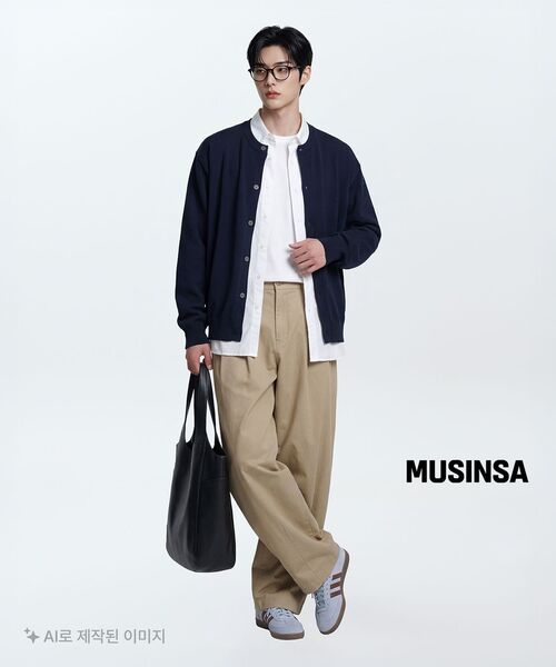 MUSINSA STANDARD（ムシンサスタンダード）の「シンセティックレザーラウンドショルダーバッグ[ブラック]（ショルダーバッグ・メンズ・その他・FREE）」の8枚目の写真