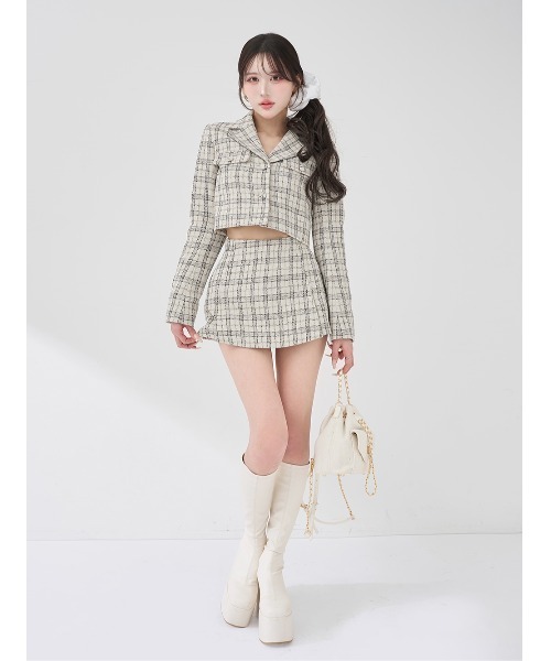 Darich(ダーリッチ)の「Vernal Tweed ミニスコート(スカート・レディース・サックスブルー/その他/イエロー/ピンク・S/M)」の12枚目の写真