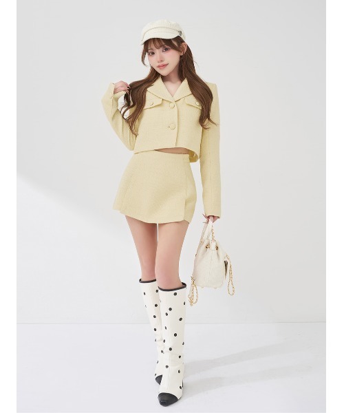 Darich(ダーリッチ)の「Vernal Tweed ミニスコート(スカート・レディース・サックスブルー/その他/イエロー/ピンク・S/M)」の19枚目の写真