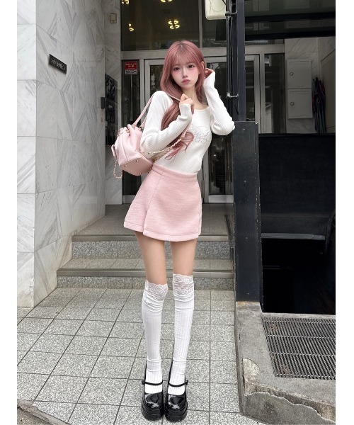 Darich(ダーリッチ)の「Vernal Tweed ミニスコート(スカート・レディース・サックスブルー/その他/イエロー/ピンク・S/M)」の17枚目の写真