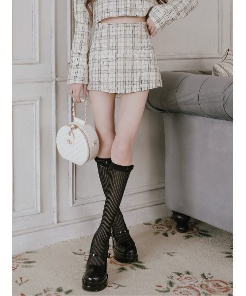 Darich(ダーリッチ)の「Vernal Tweed ミニスコート(スカート・レディース・サックスブルー/その他/イエロー/ピンク・S/M)」の10枚目の写真