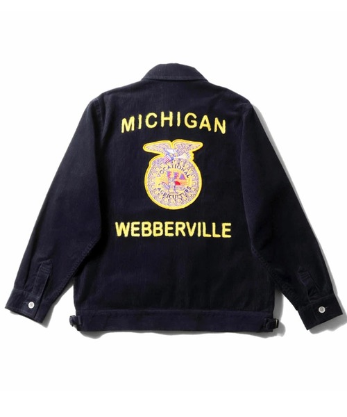 HOUSTON ヒューストン CORDUROY EMBROIDERY FFA JACKET チェーン