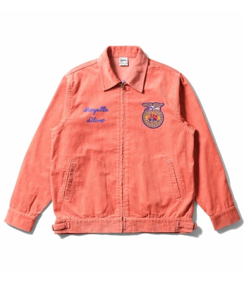 HOUSTON(ヒューストン)の「HOUSTON ヒューストン CORDUROY EMBROIDERY FFA JACKET チェーンステッチ ロゴ FFA 刺繍 コーデュロイ ファーマーズジャケット(ブルゾン・メンズ・グリーン/ピンク/ネイビー/チャコール・M/XL/L)」の11枚目の写真