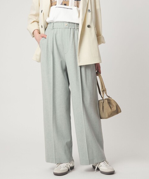 green label relaxing（グリーンレーベルリラクシング）の「【結論シリーズ】ニーハイワイドパンツ［size SHORT/TALLあり］（その他パンツ・レディース・ナチュラル/ライトブルー/ブラック/ダークブラウン/ネイビー・SHORT/34/36/38/40/TALL）」の5枚目の写真