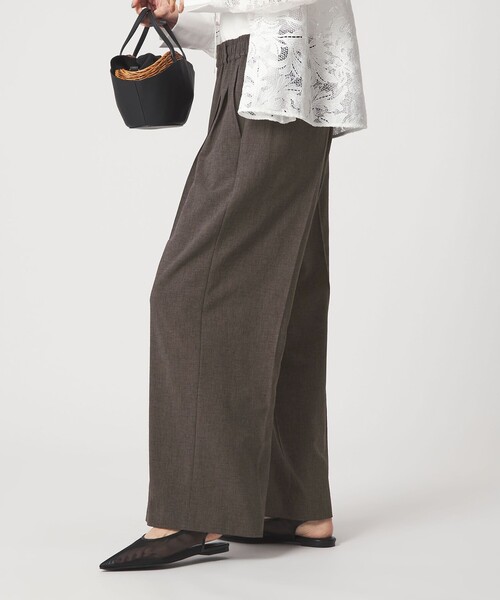 green label relaxing（グリーンレーベルリラクシング）の「【結論シリーズ】ニーハイワイドパンツ［size SHORT/TALLあり］（その他パンツ・レディース・ナチュラル/ライトブルー/ブラック/ダークブラウン/ネイビー・SHORT/34/36/38/40/TALL）」の9枚目の写真