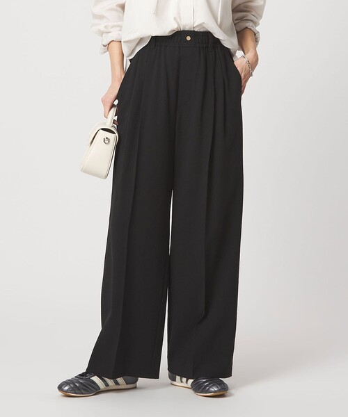 green label relaxing（グリーンレーベルリラクシング）の「【結論シリーズ】ニーハイワイドパンツ［size SHORT/TALLあり］（その他パンツ・レディース・ナチュラル/ライトブルー/ブラック/ダークブラウン/ネイビー・SHORT/34/36/38/40/TALL）」の15枚目の写真