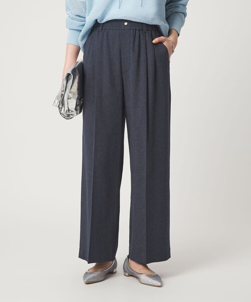 green label relaxing（グリーンレーベルリラクシング）の「【結論シリーズ】ニーハイワイドパンツ［size SHORT/TALLあり］（その他パンツ・レディース・ナチュラル/ライトブルー/ブラック/ダークブラウン/ネイビー・SHORT/34/36/38/40/TALL）」の17枚目の写真