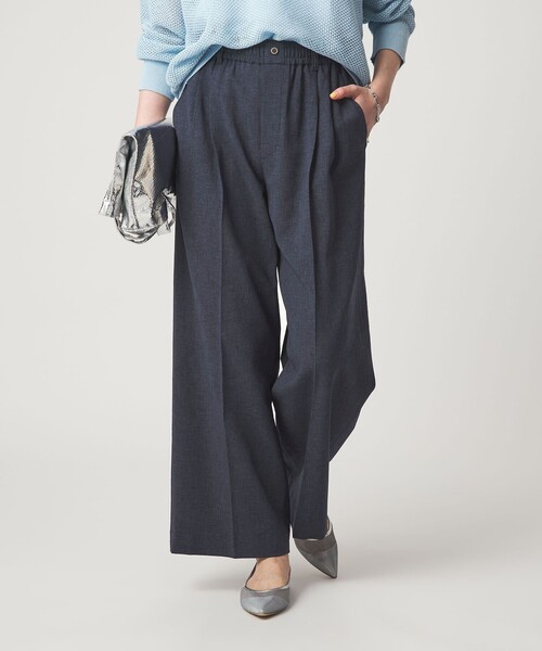 green label relaxing（グリーンレーベルリラクシング）の「【結論シリーズ】ニーハイワイドパンツ［size SHORT/TALLあり］（その他パンツ・レディース・ナチュラル/ライトブルー/ブラック/ダークブラウン/ネイビー・SHORT/34/36/38/40/TALL）」の18枚目の写真