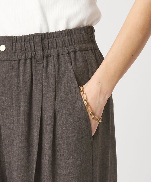 green label relaxing（グリーンレーベルリラクシング）の「［size SHORT/TALLあり］ニーハイワイドパンツ（その他パンツ・レディース・ナチュラル/ライトブルー/ブラック/ダークブラウン/ネイビー・SHORT/34/36/38/40/TALL）」の6枚目の写真