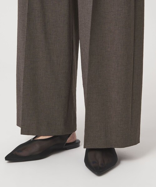 green label relaxing（グリーンレーベルリラクシング）の「［size SHORT/TALLあり］ニーハイワイドパンツ（その他パンツ・レディース・ナチュラル/ライトブルー/ブラック/ダークブラウン/ネイビー・SHORT/34/36/38/40/TALL）」の9枚目の写真