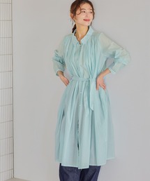 studio CLIP | コットンボイルギャザーシャツワンピース(ワンピース)