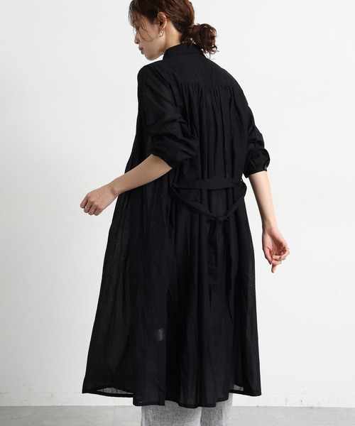 studio CLIP（スタディオクリップ）の「コットンボイルギャザーシャツワンピース（ワンピース・レディース・ブラック/サックスブルー/ラベンダー・FREE）」の17枚目の写真