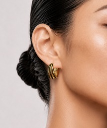 Triple Line Hoop Pierce / 金属アレルギー対応