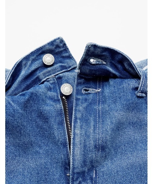 Re:EDIT（リエディ）の「[DENIM COLLECTION][2026S/S COLLECTION][低身長/高身長サイズ有]折り返しウエストコットンワイドデニムパンツ（デニムパンツ・レディース・ネイビー/ブラック/ブルー/グレー・LARGE/TALL/MEDIUM/SHORT）」の16枚目の写真