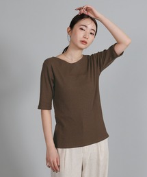 select MOCA Et | 【Et】V-Curved Neck back slit T-Shirt(Tシャツ/カットソー)