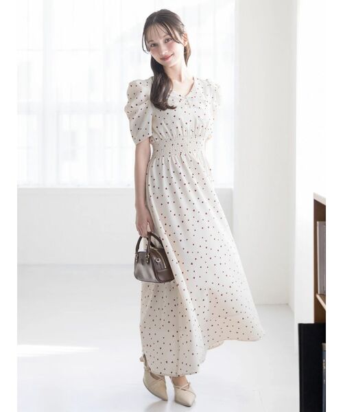 WEB限定】ハートパターンシャーリングワンピース（ワンピース